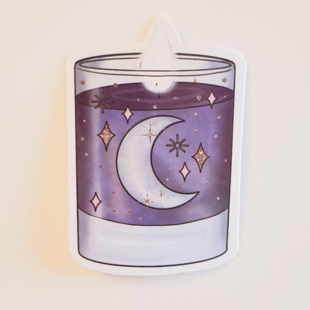 10/$10 Moon Candle Sticker